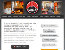 Tablet Screenshot of mojolodge.com